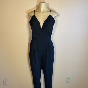 Wayf Midnight Blue Spaghetti Strap Jumpsuit